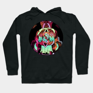 Blue Red Blend Circle of Ornament Hoodie